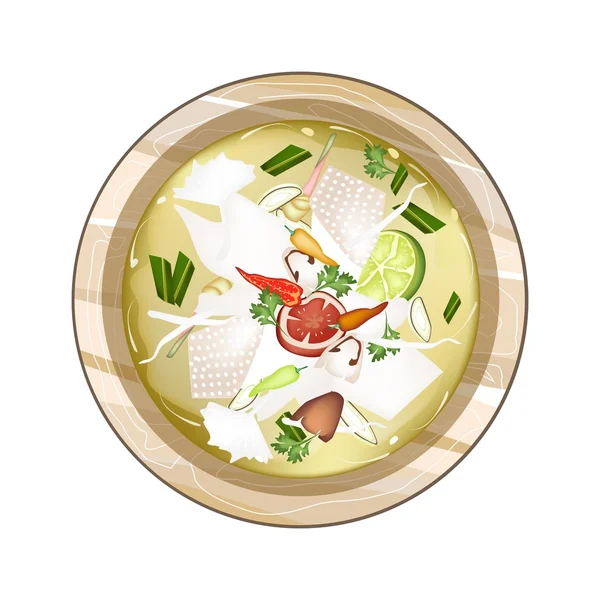 Tom Yum tavuk veya Tay baharatlı tavuk çorbası ekşi