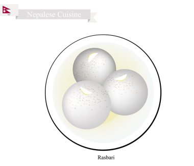 Rasbari veya Tatlı Şurubu ile Nepal Süt Ball