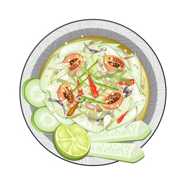 Fermente Tuzlu Yengeçler ile Tay Salatalık Salatası