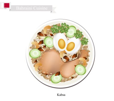 Kabsa veya Bahreyn Baharatlı Tavuk ve Pirinç 