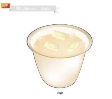 Suja or Bhutanese Butter Tea with Salted Flavor