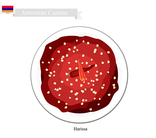Harissa or Armenian Hot Chili Pepper Paste — Stock Vector
