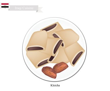 Kleicha ya da geleneksel Irak çerezleri tarihleri ile dolu