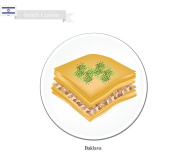 Baklava veya İsrail peynir pasta şurubu ile