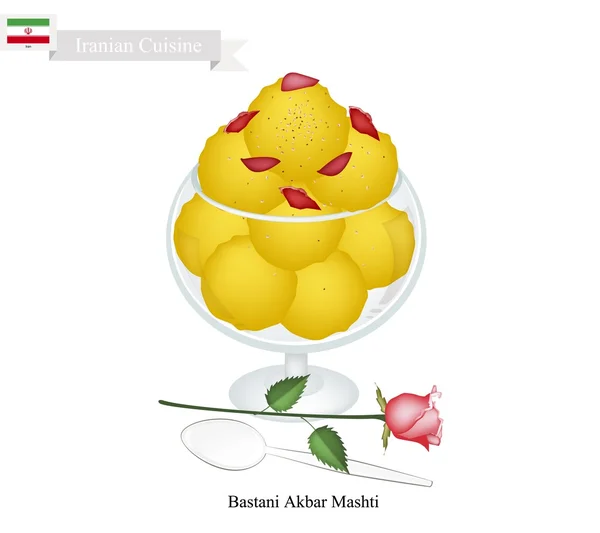 Bastani Akbar Mashti or Iranian Ice Cream — Stock Vector