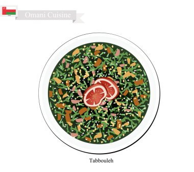 Tabbouleh veya Omani domates ve maydanoz salatası