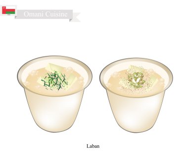 Laban veya ekşi lezzet ile Umman fermente süt