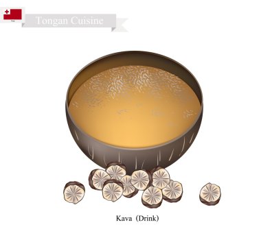 Kava içki veya geleneksel Tonga bitkisel içecek