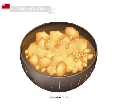 Faikakai Topai veya tatlı Hindistan cevizi şurubu Tonga köfte