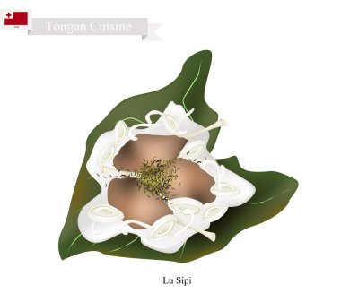 Lu kelime veya Hindistan cevizi Taro yaprakları ile Tonga et