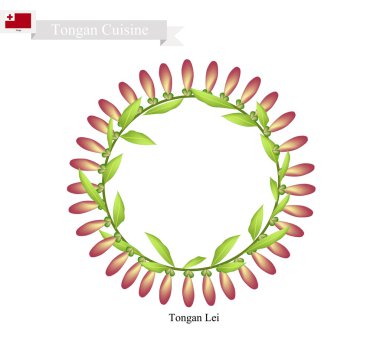 Tonga Lei veya Heilala çiçeklerden yapılmış Tonga Garland
