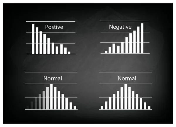 Positve ve kara tahta negatif dağıtım eğride koleksiyonu — Stok Vektör