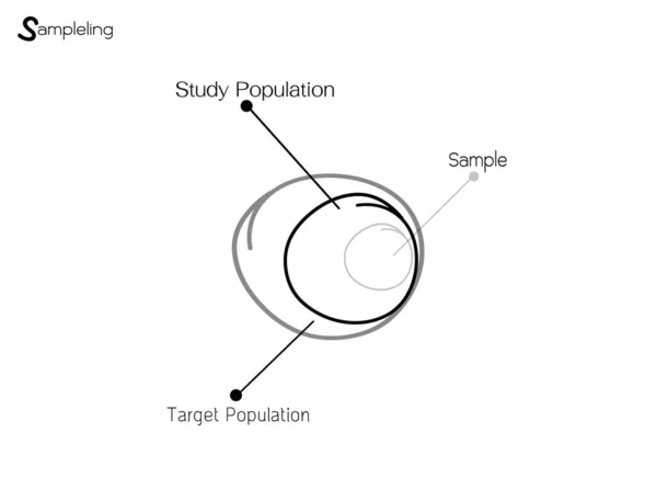 Geschäfts Und Marketing Oder Sozialforschungsprozesse Die Stichprobenmethoden Zur Auswahl Von — Stockvektor
