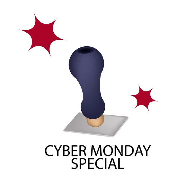 Un timbre en caoutchouc avec Word Cyber Monday Special — Image vectorielle