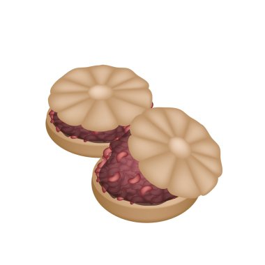 Japon tatlı iki Monaka çıtır gofret