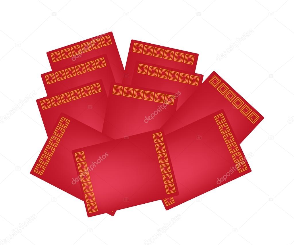 Stack of Red envelopes for Chinese New Year