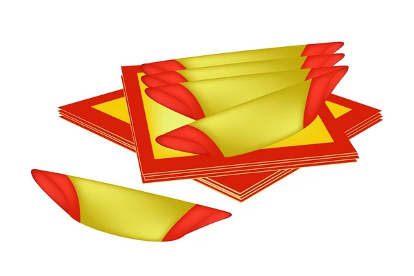 Stack of Joss Paper for Chinese New Year — Stock Vector