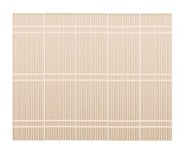 A Brown Bamboo Mat on White Background clipart