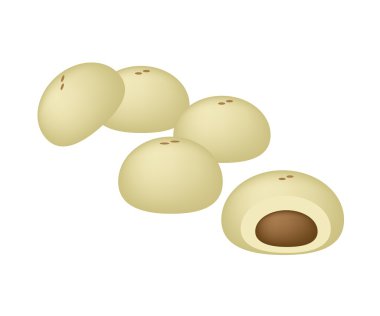 Japon tatlı Mochi veya Japon pirinç keki