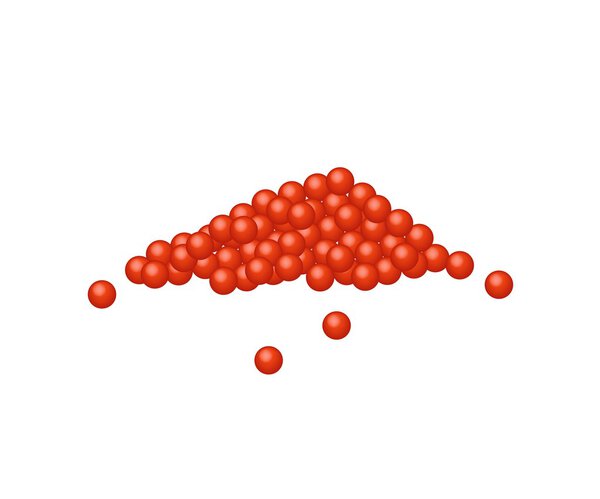 Red Caviar Salmon Roe on White Background