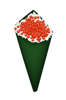 Kırmızı havyar Temaki suşi somon Karaca