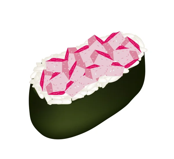 Otoro Sushi u Otoro Nigiri aislados en blanco — Vector de stock