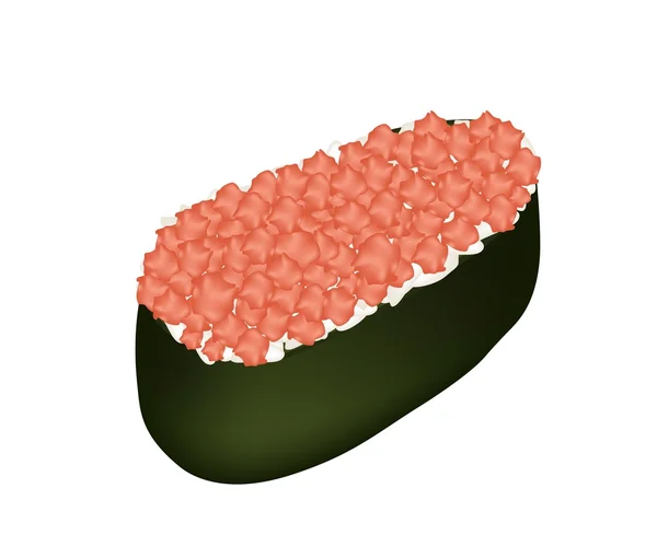 Tuna Sushi or Negitoro Isolated on White Background — Stock Vector