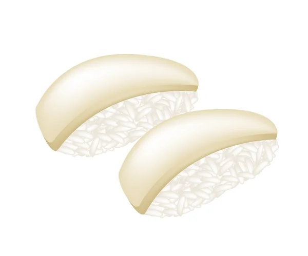 Tako Sushi ou calmar Nigiri sur blanc — Image vectorielle