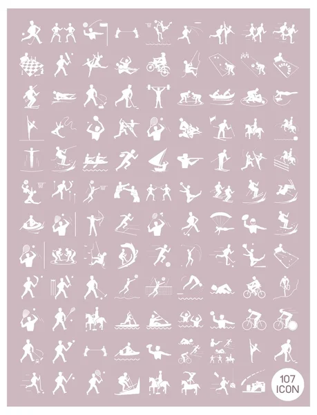 Красиві білі та рожеві коричневий Vintage спорт іконки — стоковий вектор