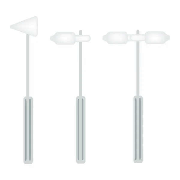 Conjunto de médico Reflex Martelo em fundo branco — Vetor de Stock