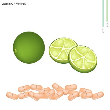 Yeşil limes c vitamini ve mineraller ile