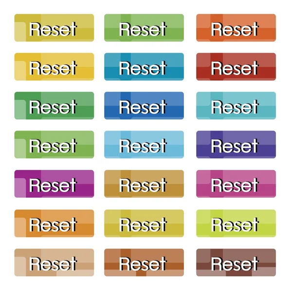 16 リセット アイコンまたは再読み込みボタンのコレクション — ストックベクタ