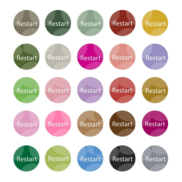 Set of 16 Restart Icons or Reset Icons — Stock Vector