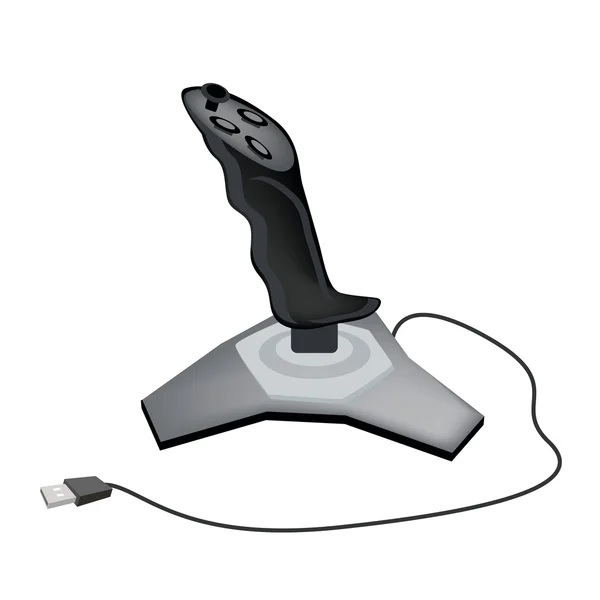 Joystick ou coluna de controle em um fundo branco — Vetor de Stock