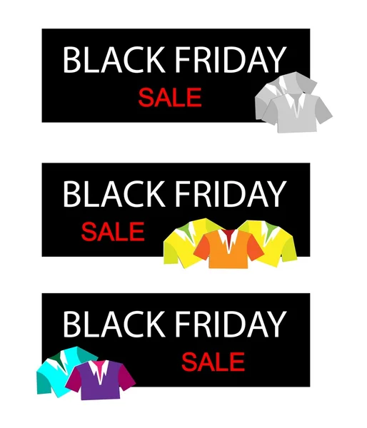 Polo Shirts sur Black Friday Sale Banner — Image vectorielle