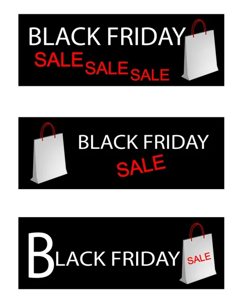 Paper Shopping Bags for Black Friday Special — Stock Vector