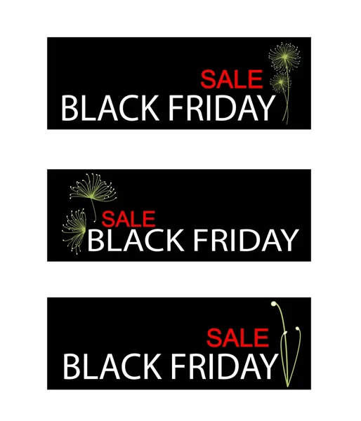 Cyperus Papyrus Plants on Black Friday Sale Banner — Stock Vector