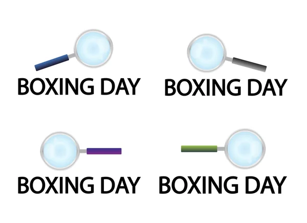 Увеличительное стекло в поисках покупок в день бокса — стоковый вектор