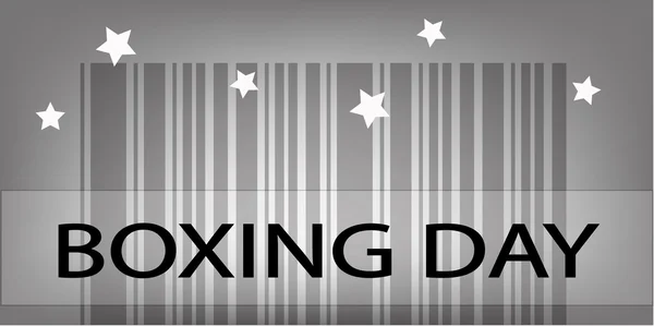 Código de barras del día de boxeo para productos de precio especial — Archivo Imágenes Vectoriales