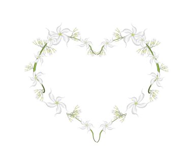 Cape Jasmine Flowers in A Heart Shape