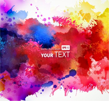 parlak sulu boya lekeleri