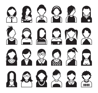 Stil kadınlar simge kümesi