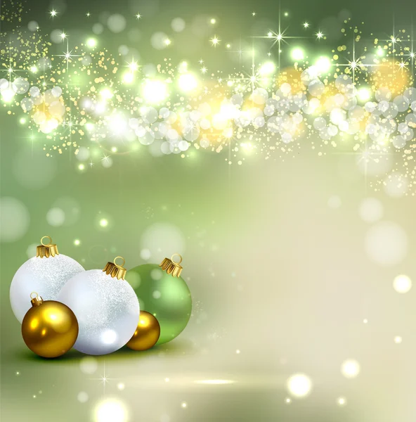 Background with Christmas baubles — Stock Vector