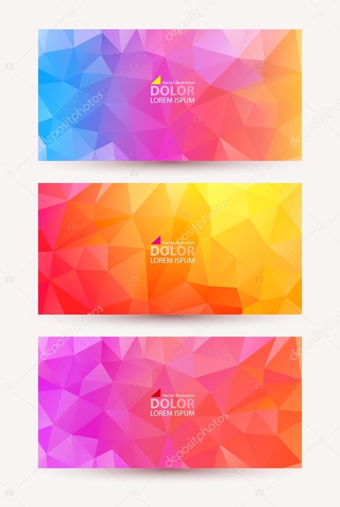 Three abstract banners