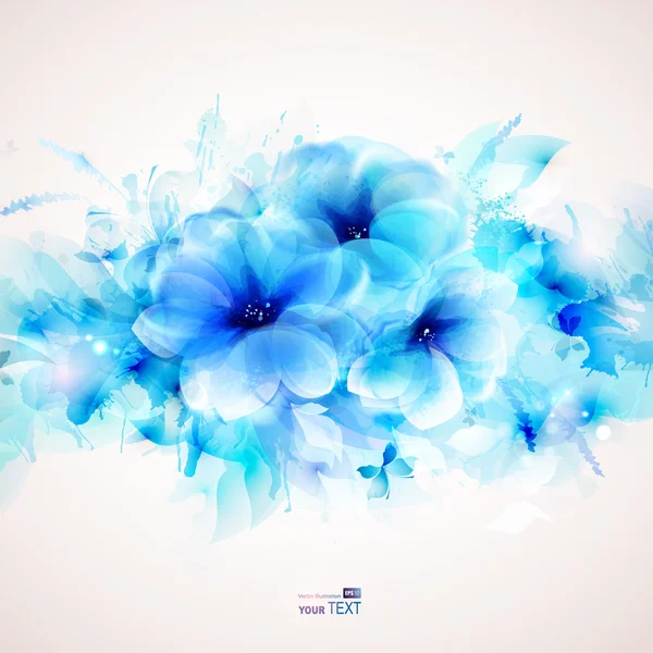 Kék virágok illata — Stock Vector
