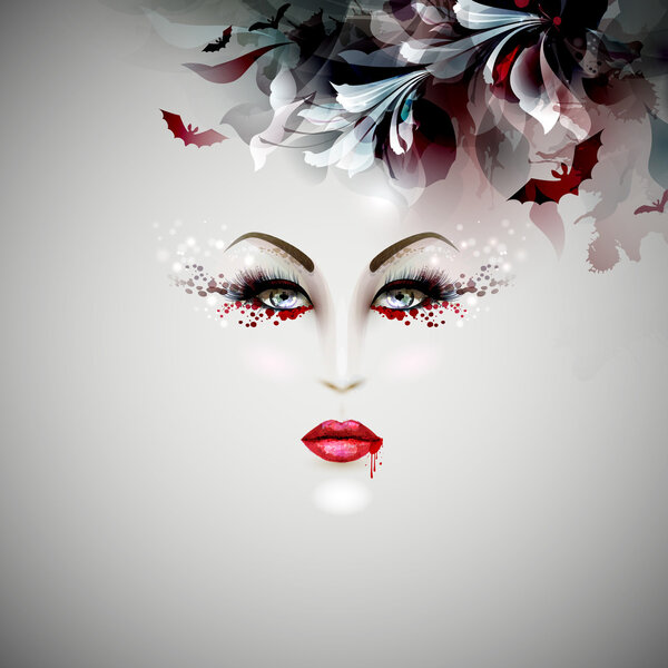 Женщина-вампир Хэллоуина
