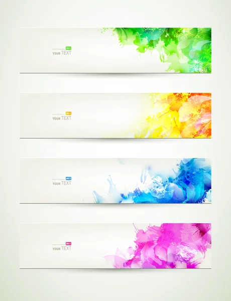 Set of abstract colorful banners — Stock Vector