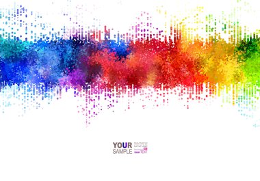 Parlak renkli şerit. Gökkuşağı lekeleri.