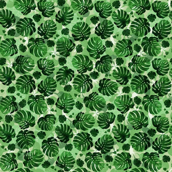 Modèle de feuilles monstera — Image vectorielle