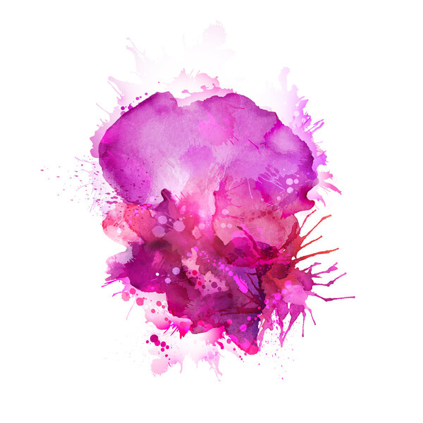 element forming by watercolor blots
